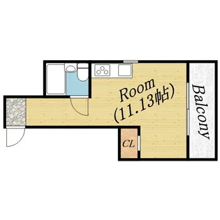 フリーディオ新森【2階】の間取り