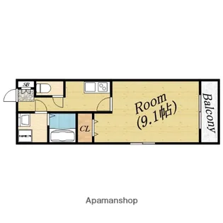 クローバーハイツ【1階】の間取り