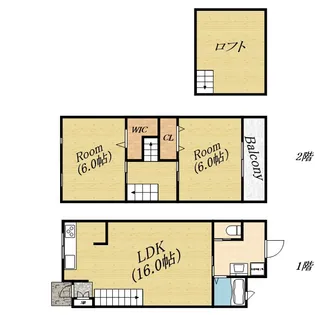 大阪府大阪市旭区赤川1丁目【一戸建】の間取り