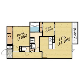 クラシスト新森【2階】の間取り