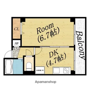 ルネッサンス岡田【3階】の間取り