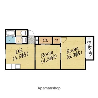 コーポ西宮【3階】の間取り