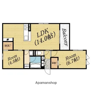 クラシスト高殿【2階】の間取り