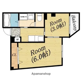 レジデンスみはま【3階】の間取り