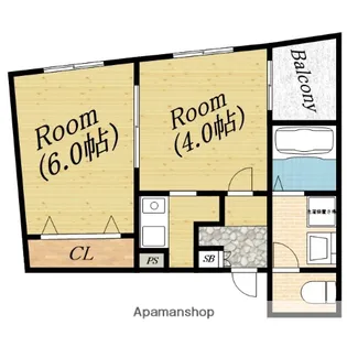 レジデンスみはま【3階】の間取り