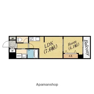 マイロード新森【4階】の間取り