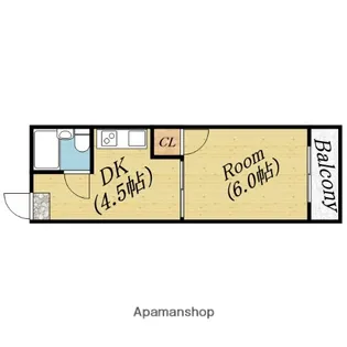 プラザハイツ大西【2階】の間取り