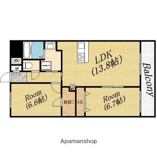 ル シュマン【3階】の間取り
