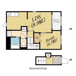 旭区森小路2丁目アパート工事【2階】の間取り