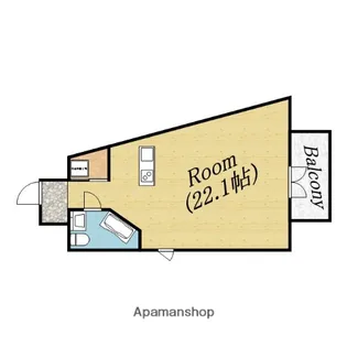 エルベコート太子橋駅前【10階】の間取り