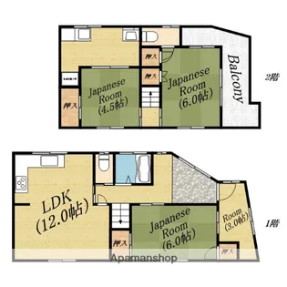 大阪府大阪市旭区今市2丁目【一戸建】の間取り