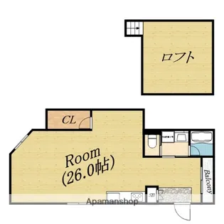 ラックススクエアシミズ【3階】の間取り