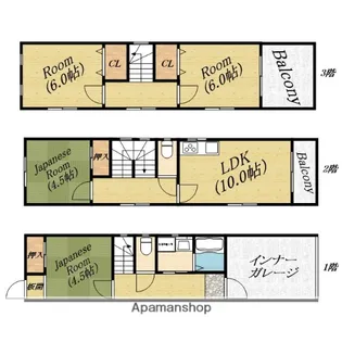 大阪府大阪市旭区赤川3丁目【一戸建】の間取り