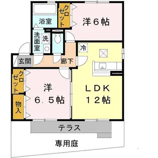 ラ・カーサ大池 W棟【1階】の間取り