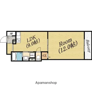 クリエオーレ清水【2階】の間取り