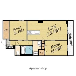 シャーメゾン ウィステリアカーサ【2階】の間取り