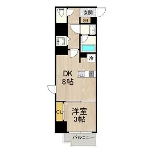 ノーブルコート堺筋本町【1103号室】の間取り