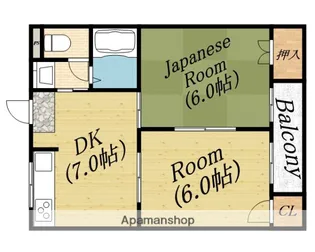 ハイツ東野【1階】の間取り