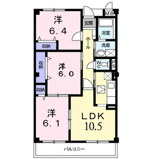 ボニ-トティエラ【1階】の間取り
