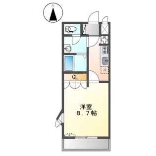 グレイシャス【207号室】の間取り