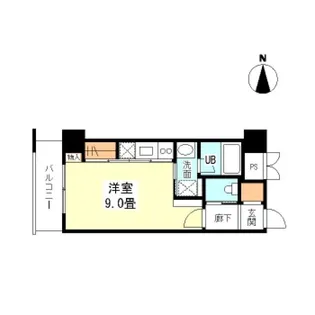 コプリー キタハナダ【0208号室】の間取り