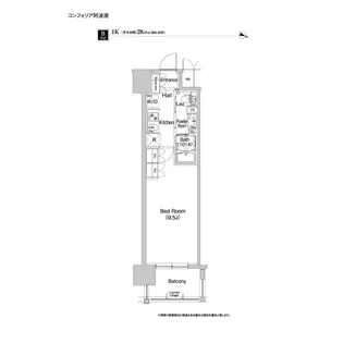 コンフォリア阿波座【0705号室】の間取り