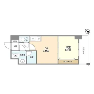 シティーコート大小路駅前【0403号室】の間取り