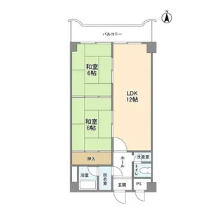 北畠西清川ビル【0403号室】の間取り