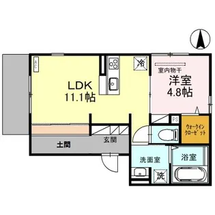CHLORIS(クローリス)【101号室】の間取り