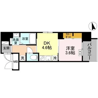 アービングNEO岸里【0306号室】の間取り