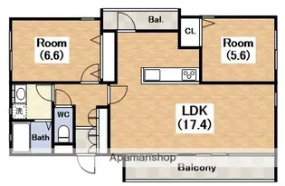 レジデンス 桜庵【2階】の間取り