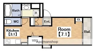 D−ROOM 田辺【201号室】の間取り