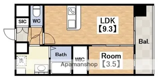 プレサンス天王寺ヴィヴァン【7階】の間取り