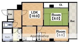 西田辺PREMIERE【4階】の間取り