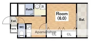 ピアチェーレ 文の里【6階】の間取り