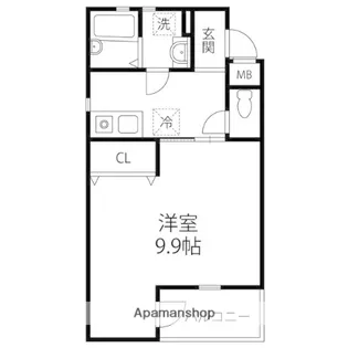 クローバーハイツ鷹合【1階】の間取り