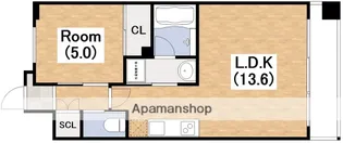 プレジオ帝塚山【7階】の間取り