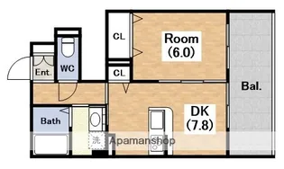 ドゥジェーム【1階】の間取り