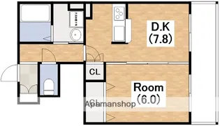 ドゥジェーム【1階】の間取り