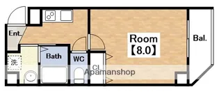 フィオーラマンション天王寺【6階】の間取り