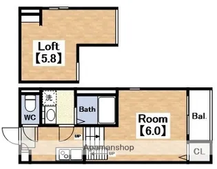 プレミアムテラスあべの【2階】の間取り