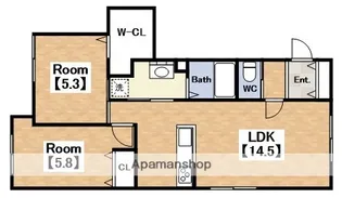 ラヴェルテュ播磨町【1階】の間取り