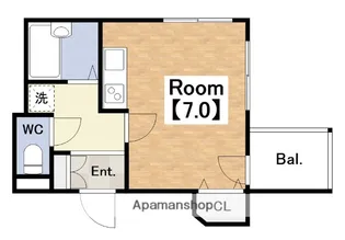 フローレ西田辺【6階】の間取り