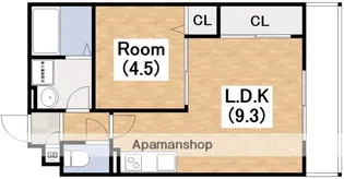 KTIレジデンス阿倍野【2階】の間取り