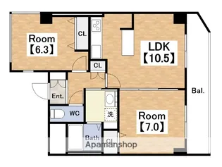 パレロイヤルビル【801号室】の間取り