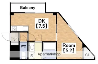 カルム共栄【1階】の間取り