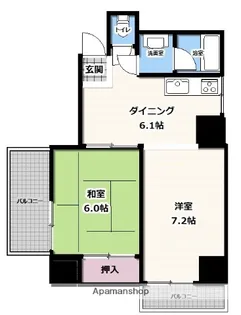 ローレルハウス北畠【4階】の間取り