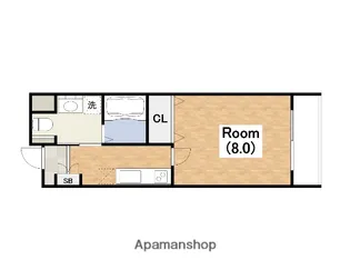 ベリーウェル阿倍野【505号室】の間取り