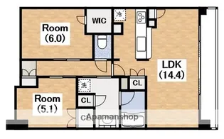 ローレルアイあべの【1203号室】の間取り