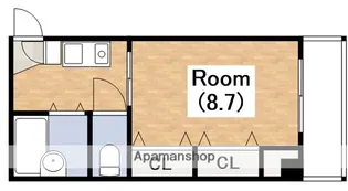 大阪府大阪市阿倍野区美章園1丁目【マンション】の間取り